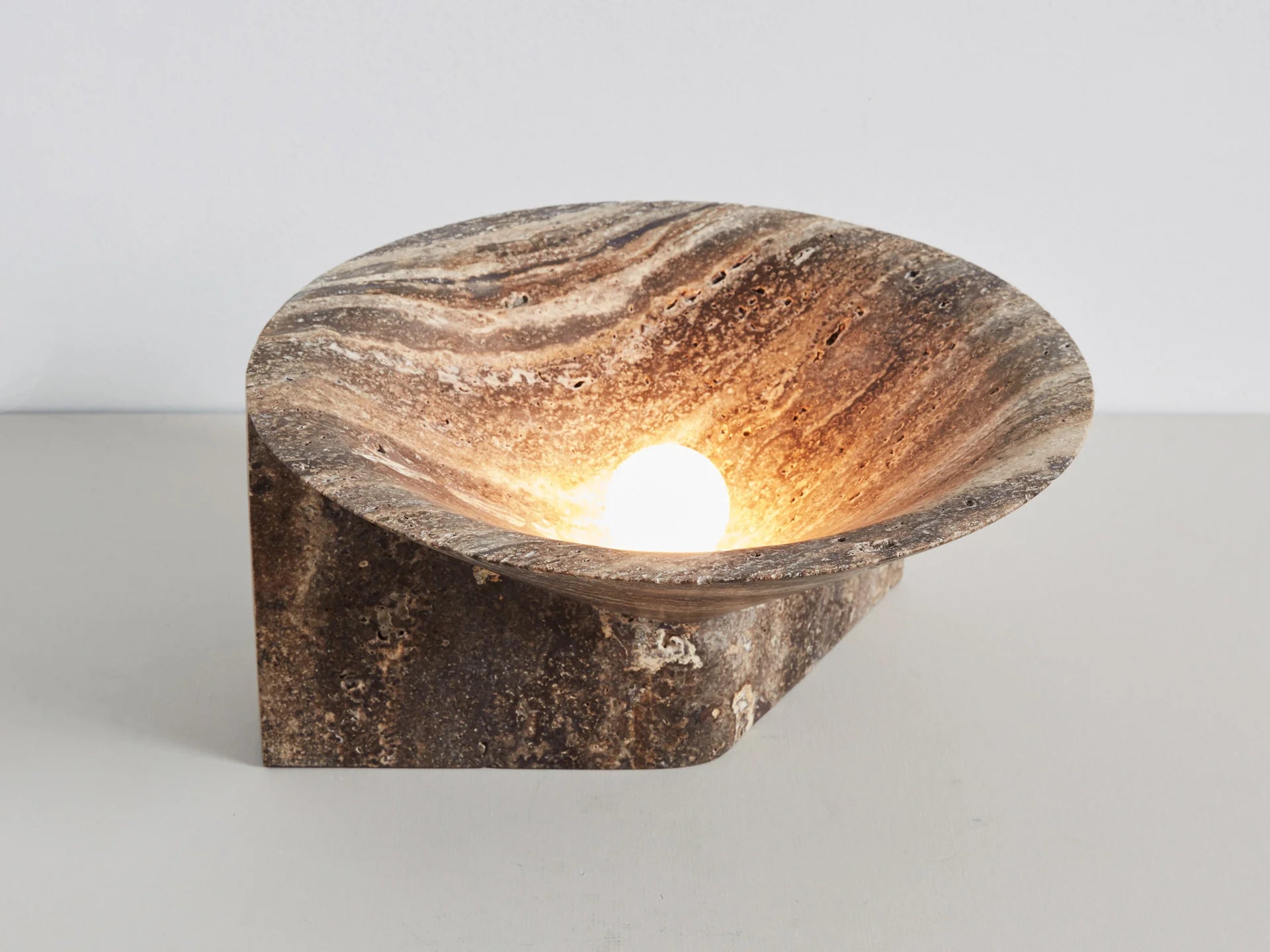 Large Stone Uplight - Travertine